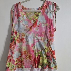Vibrant Floral Tank Top - Multicolor